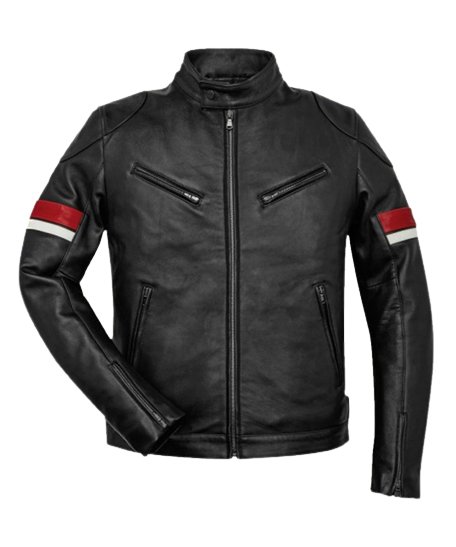 Red-And-White-Striped-Cafe-Racer-Black-Leather-Jacket-for-Mens