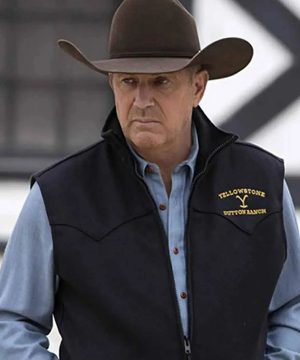 Kevin Costner Yellowstone Black Vest