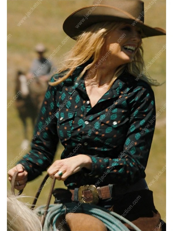Kelly Reilly Yellowstone S05 Beth Dutton Printed Shirt| TV jacket